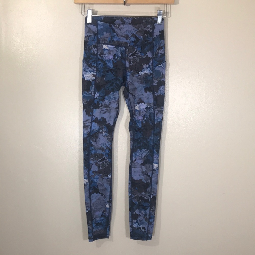 Lululemon Blue Printed High-Waist Leggings